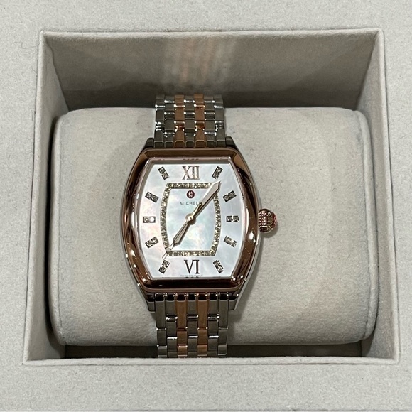 Michele Releve Rosegold / Stsinless Steel Womens Watch $1995 - PRE-OWNED - Picture 1 of 9